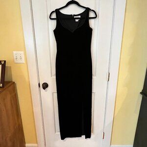Vintage 90's Bob Mackie Black Velvet Evening Gown Size 6